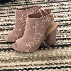 Pink Suede Heels